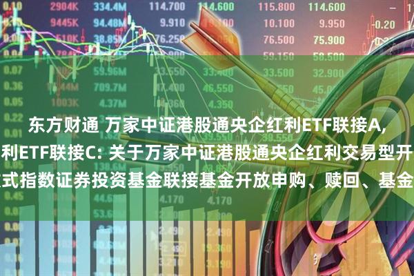 东方财通 万家中证港股通央企红利ETF联接A,万家中证港股通央企红利ETF联接C: 关于万家中证港股通央企红利交易型开放式指数证券投资基金联接基金开放申购、赎回、基金转换及定期定额投资业务的公告